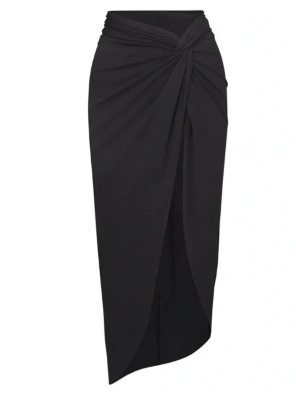 SKIMS Sarong Black Swim Skirt